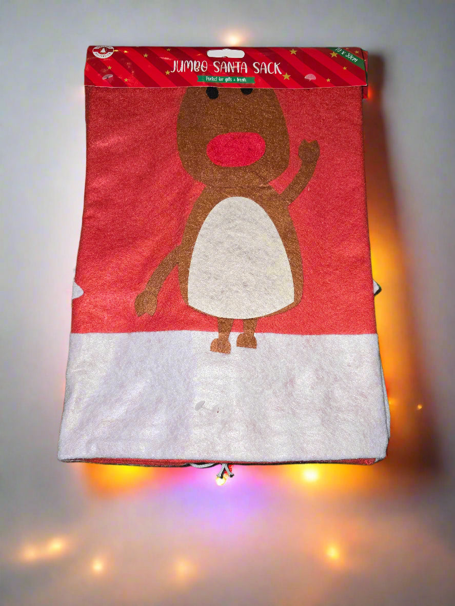 Jumbo fabric santa sacks