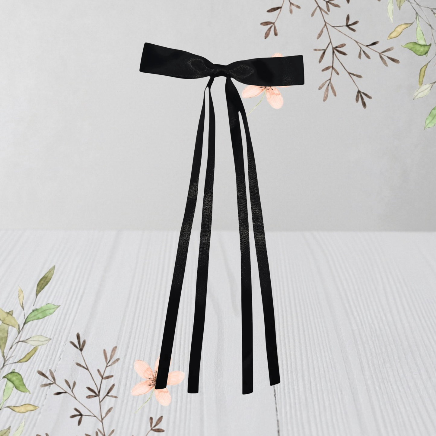 hair bow with long tails