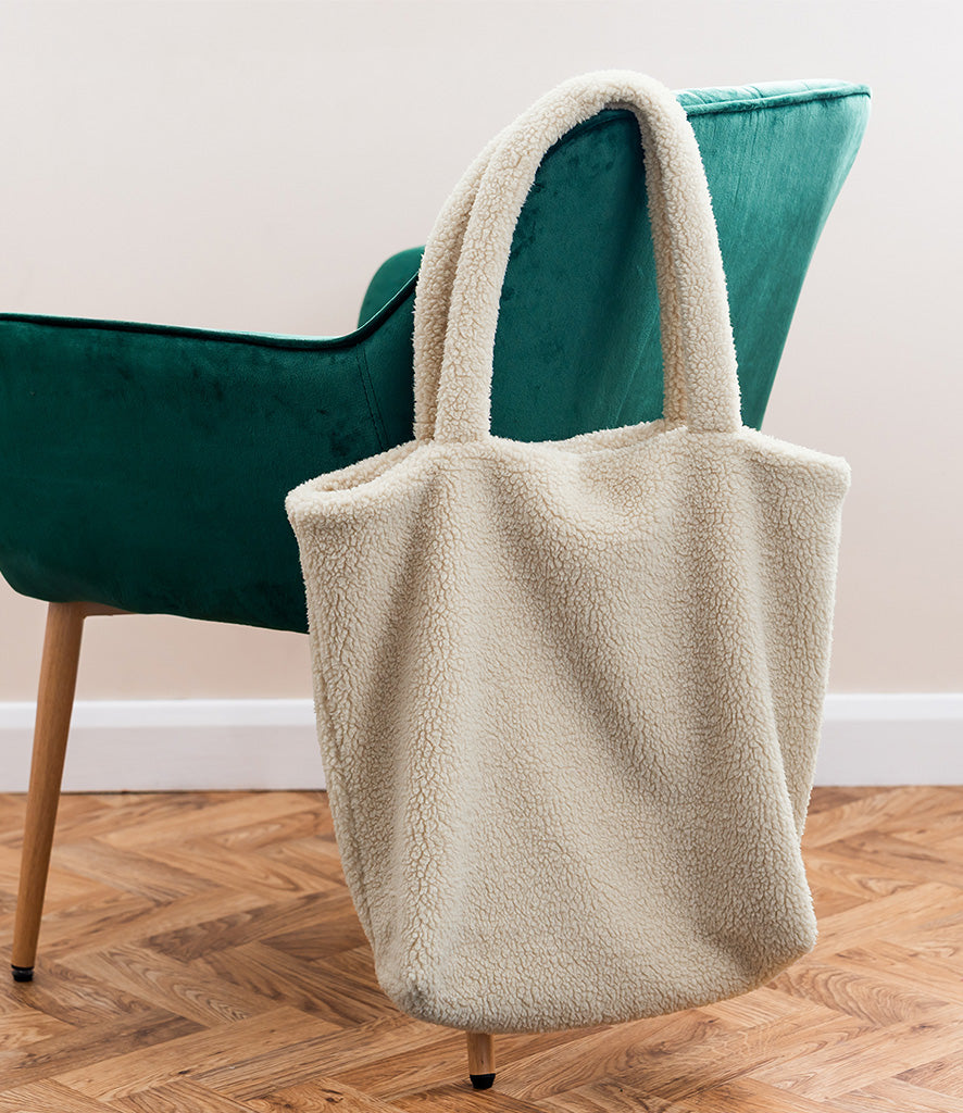 Brand Lab Borg Fleece Shopper Tote Bag