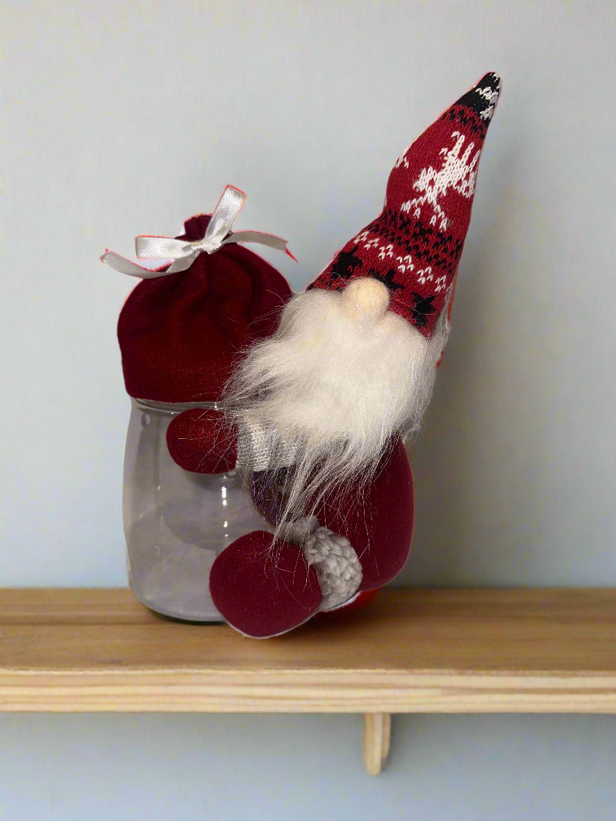 Gonk 10" Red Nordic Christmas sweet Jar