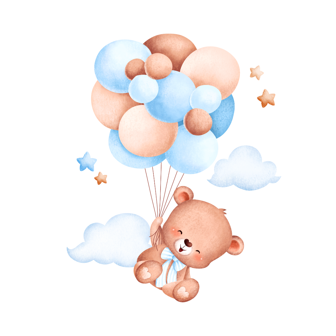 DTF TRANSFER-Floating blue Balloon
