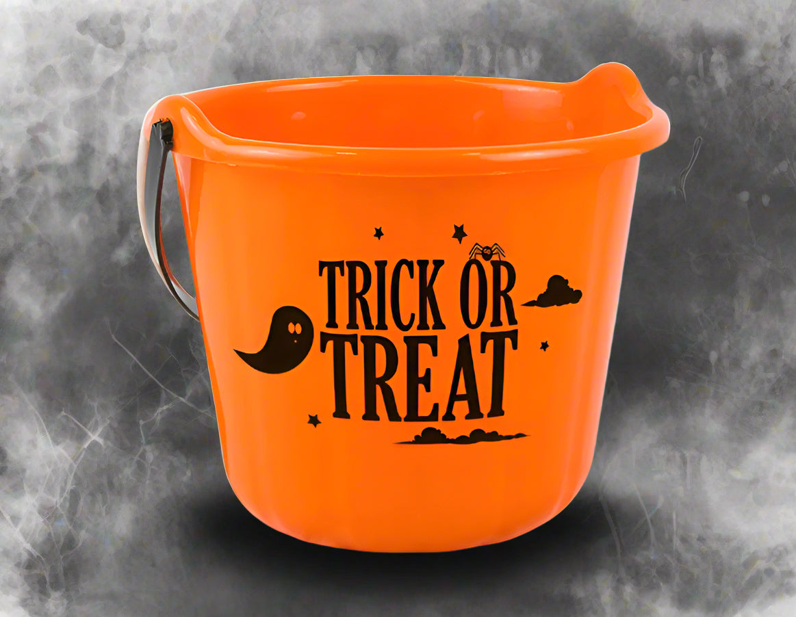 Halloween Trick or Treat Bucket orange