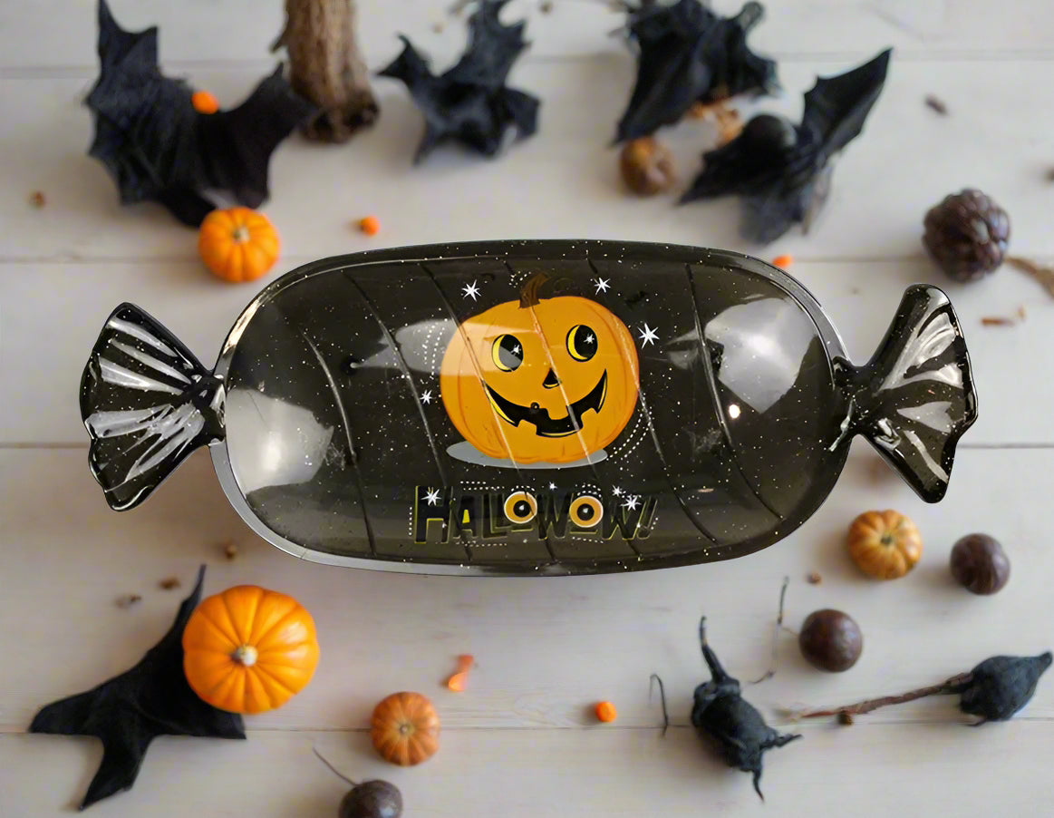 Halloween candy plate/bowl black