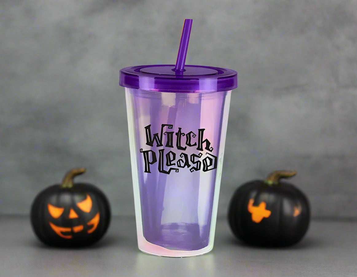 halloween holographic tumbler (purple)