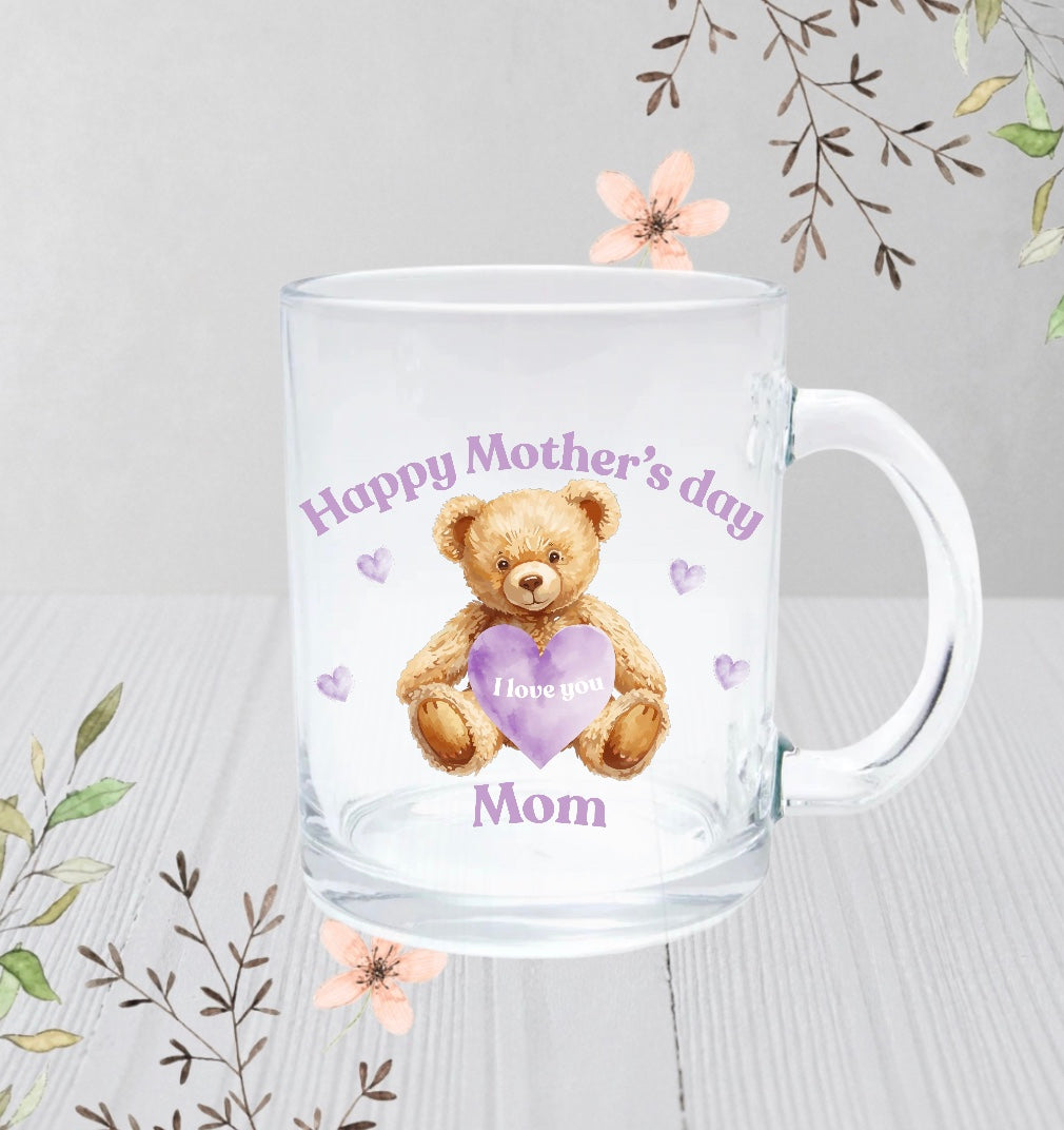 Mothers Day 11oz Glass Sublimation Mug (Purple)