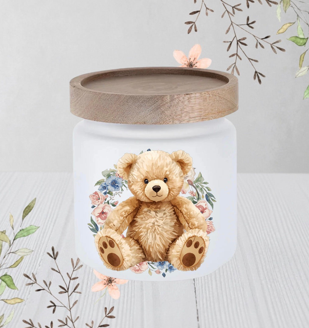 Mothers Day Frosted Glass Storage jar small (5)