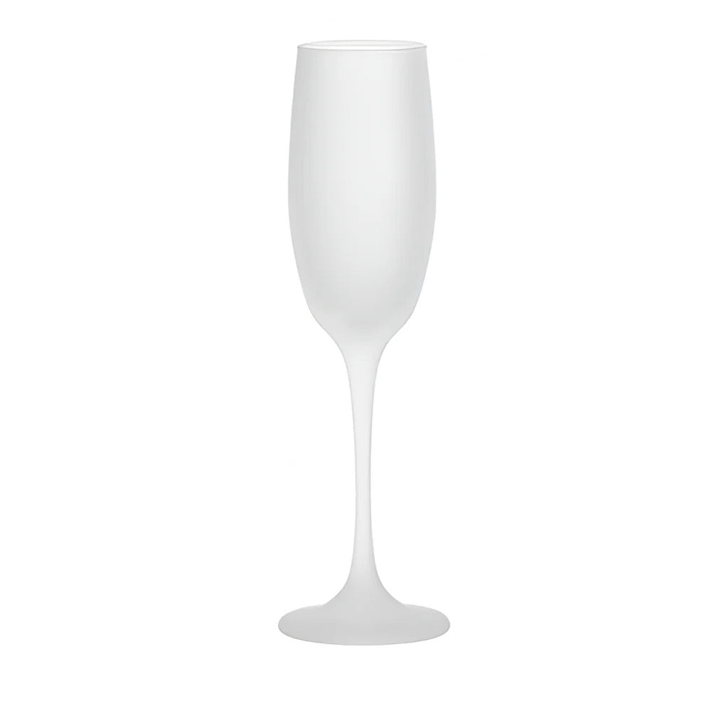 Champagne flute frosted glass