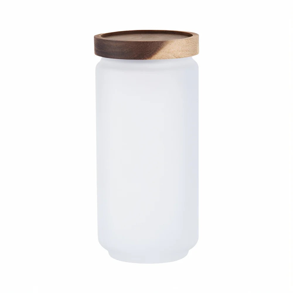 Frosted Glass Storage Jars large
