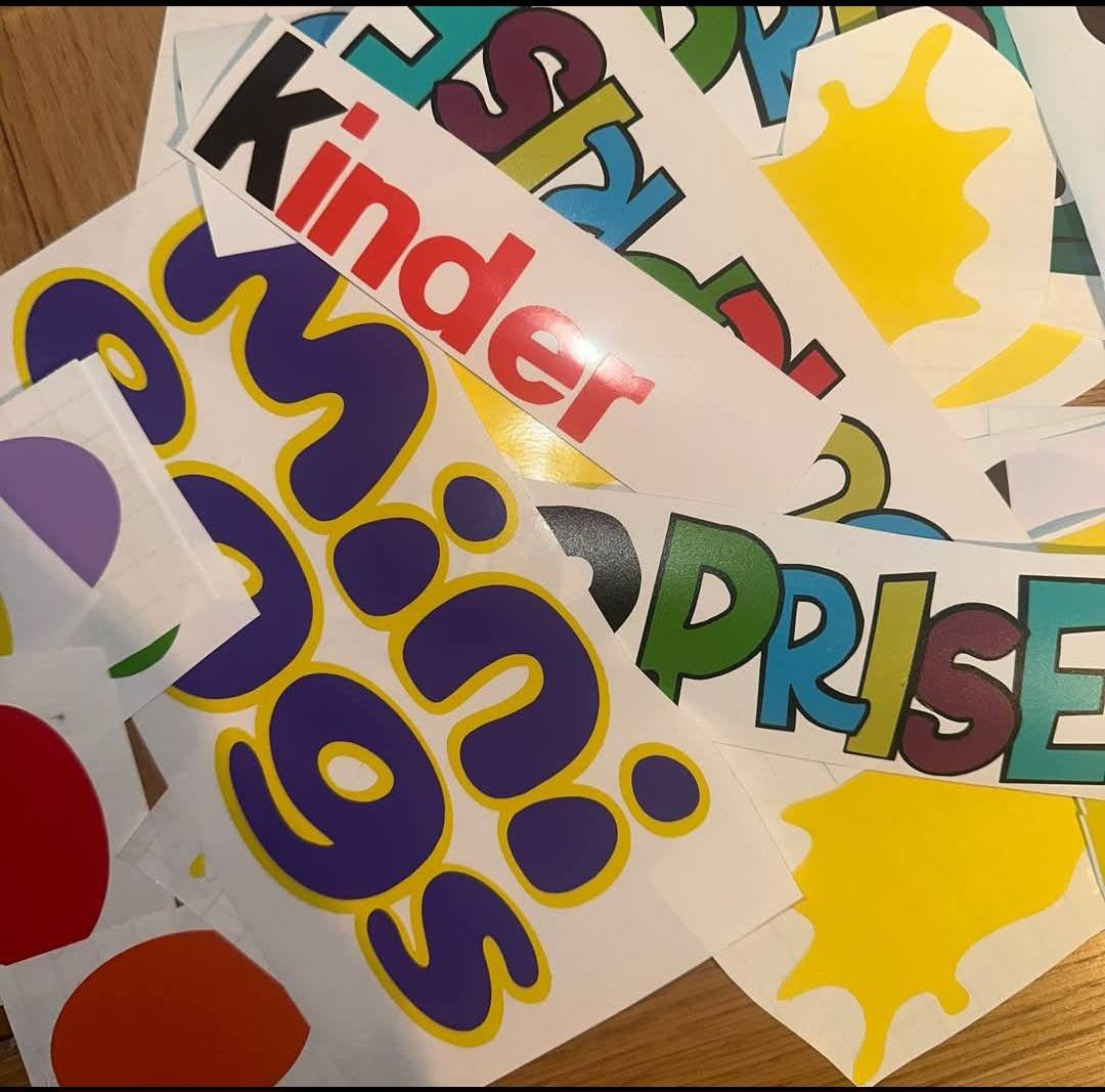 Ready made vinyl stickers for giant eggs! EGG NOT INCLUDED