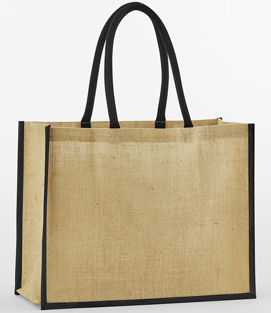 Jute Classic Shopper- natural/blue