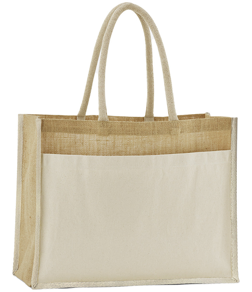 Cotton Pocket Natural Starched Jute Shopper