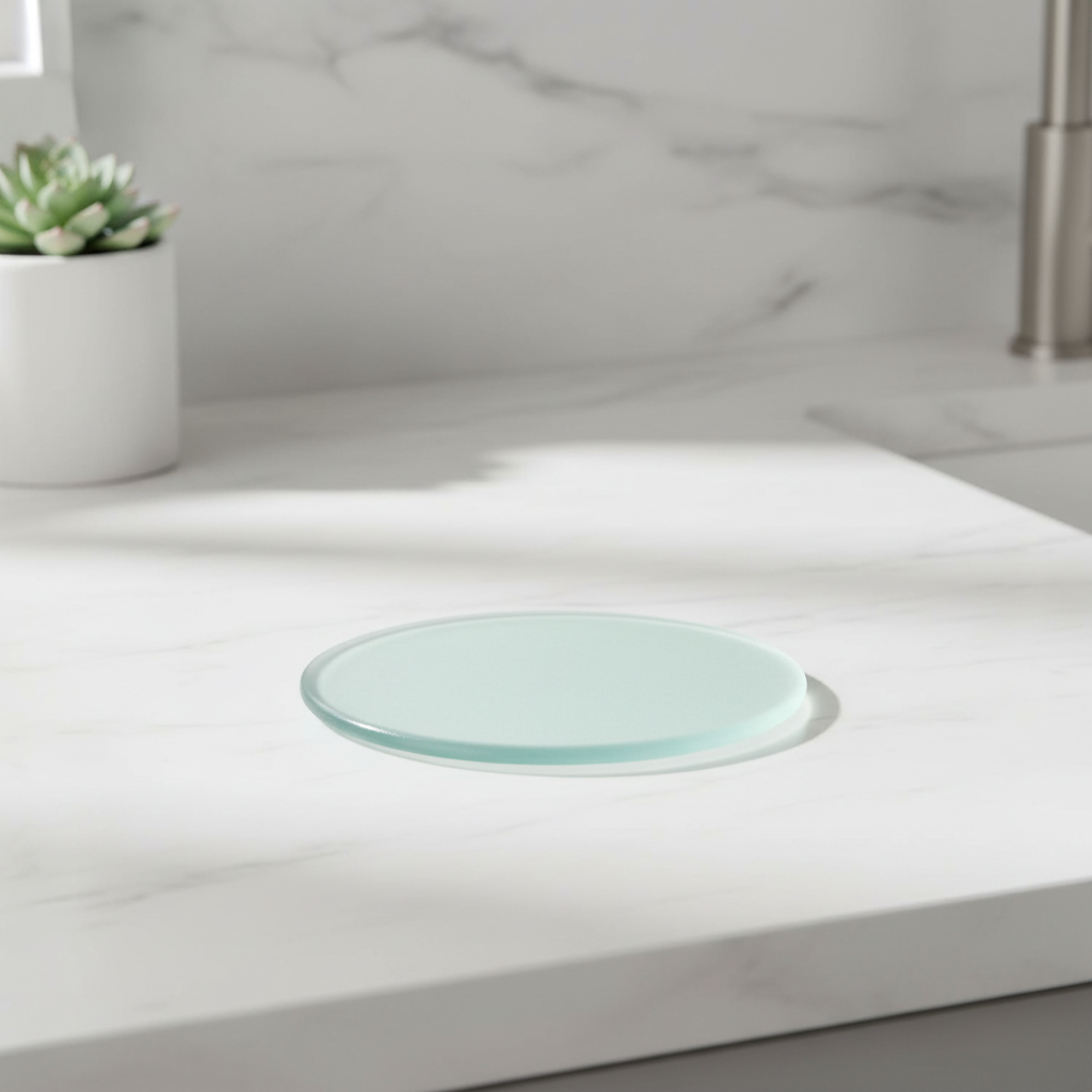 Glass Coaster - on worktop