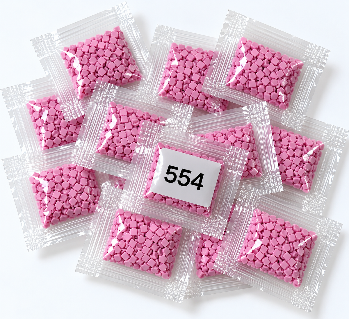 DMC 554 Pink Square Diamond Painting Drills – 11 Bags