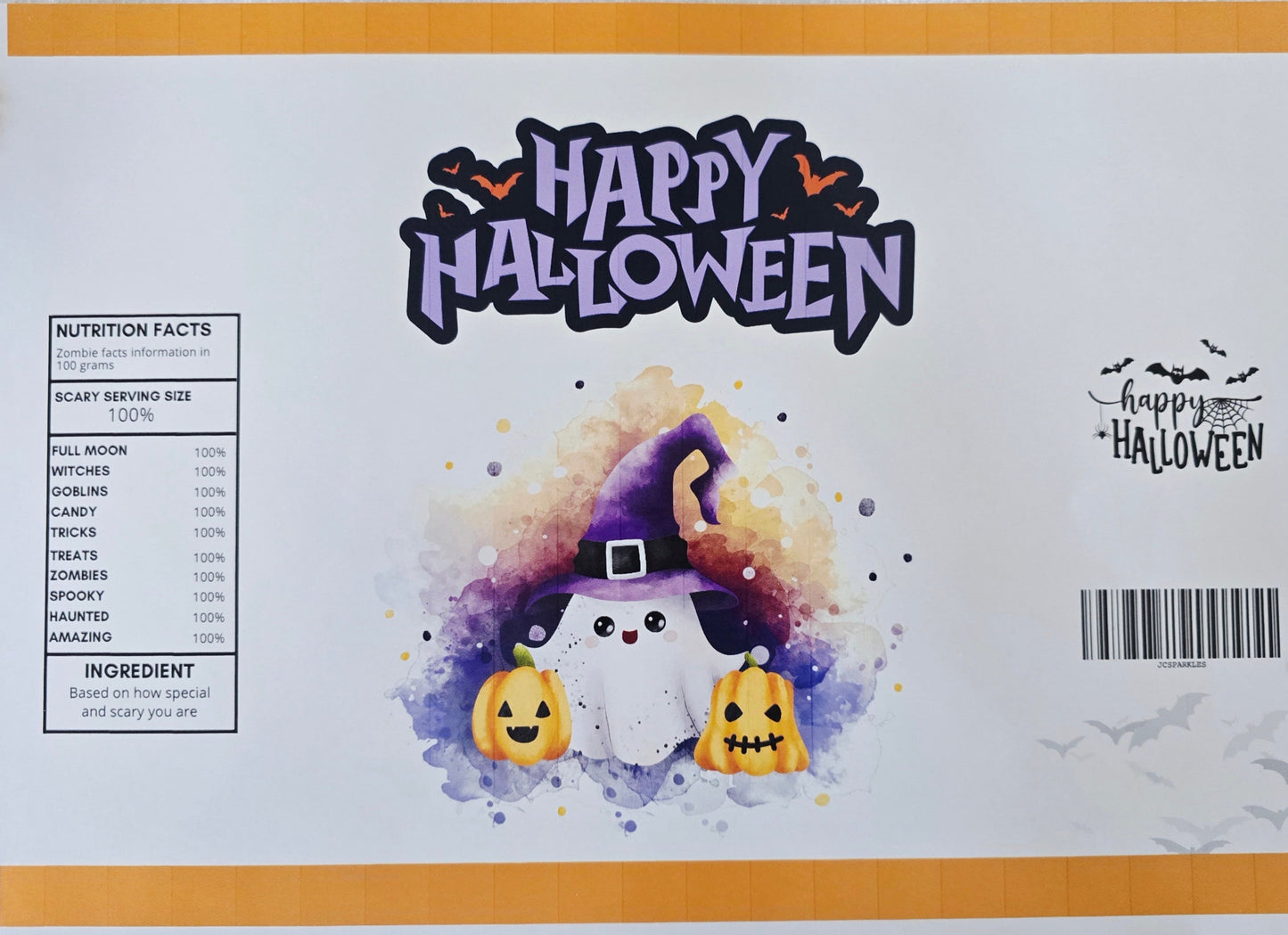 Halloween packet pumpkin