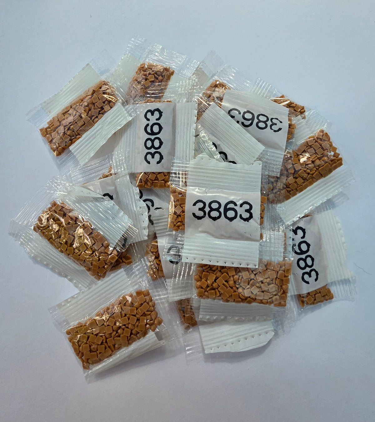 Diamond Painting Square Drills – DMC 3863 – 19 Small Packs