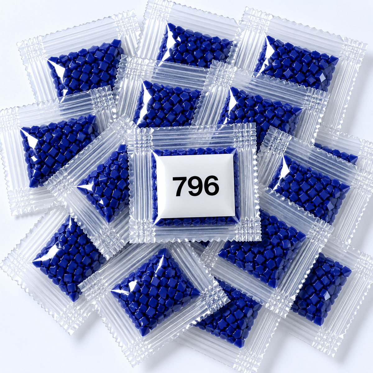 DMC 796 Deep Blue Square Diamond Painting Drills – 15 Bags