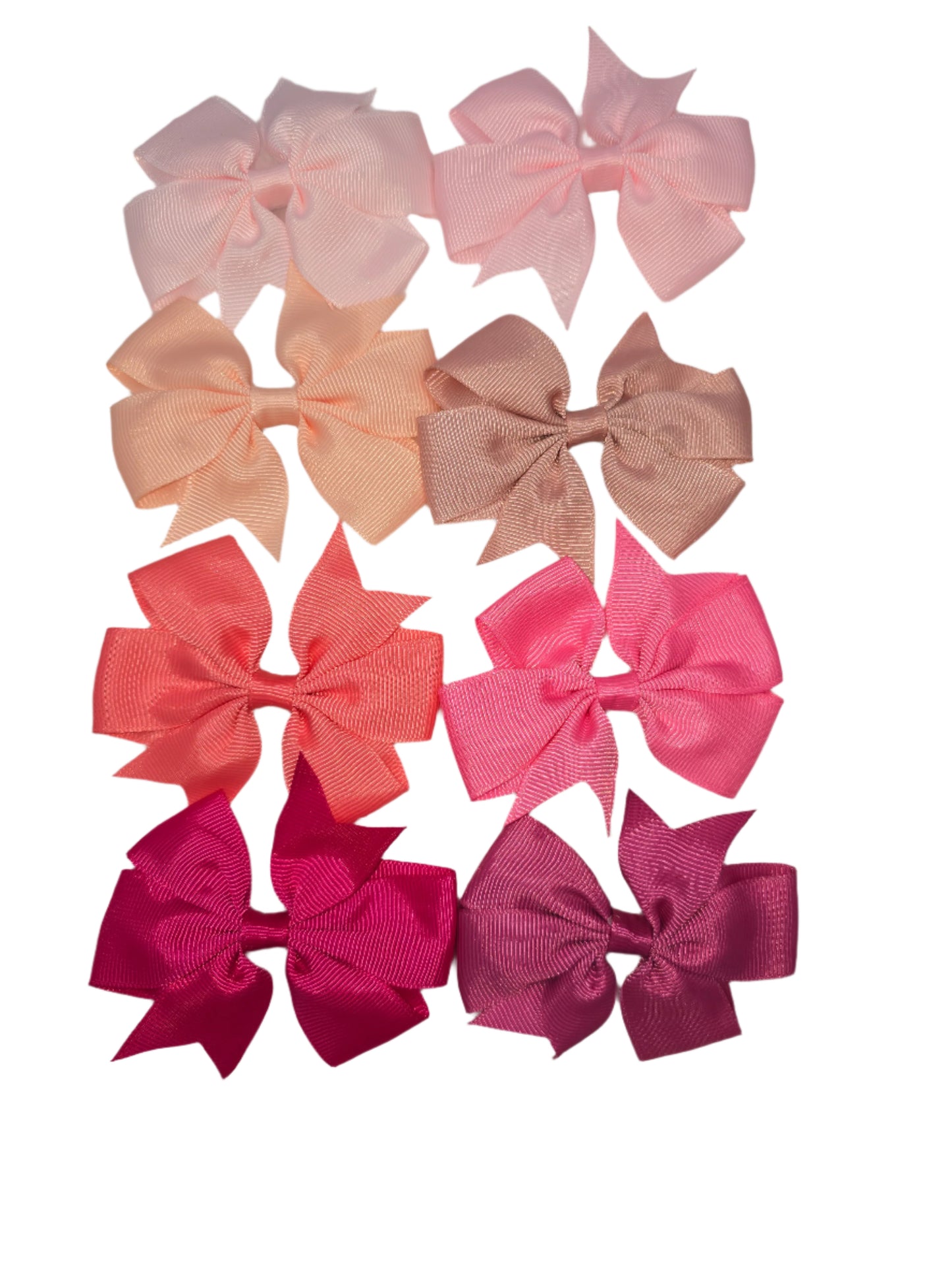Small hair bows pinks