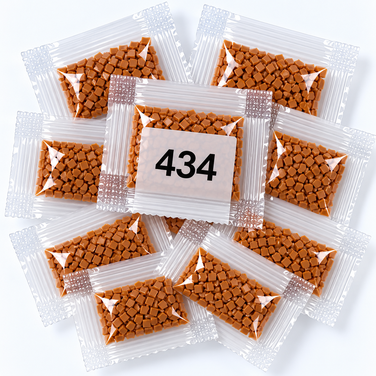 DMC 434 Warm Brown Square Diamond Painting Drills – 11 Bags