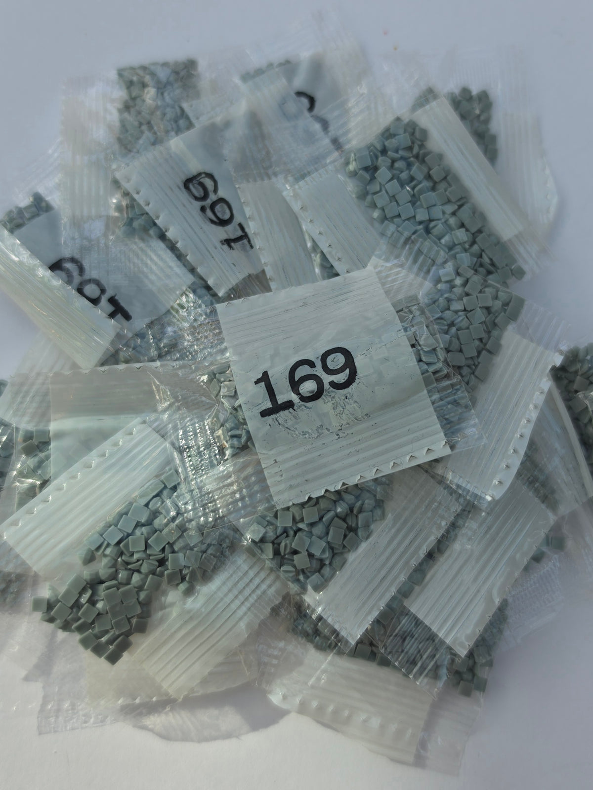 DMC 169 Light Grey Square Diamond Painting Drills – 22 Bags