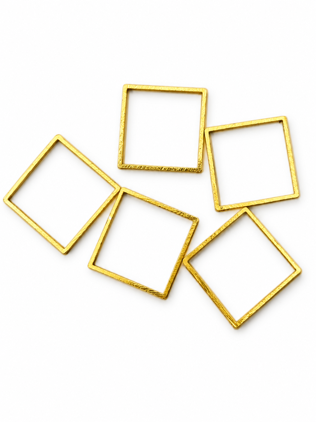 Gold Coloured Square Bead Weaving Frames – 5 Pieces