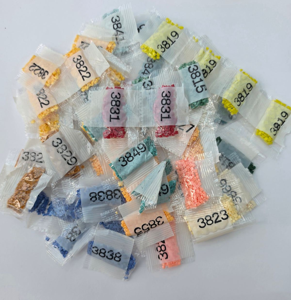 Diamond Painting Square Drills – Mixed DMC 3800 Series – Assorted Colours