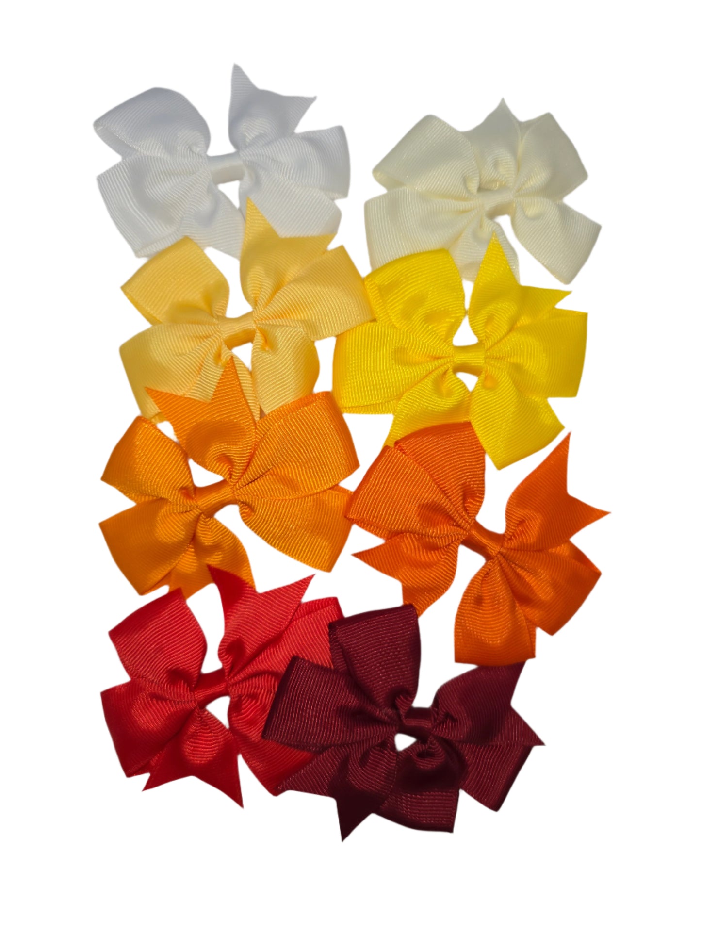 Small hair bows light colours