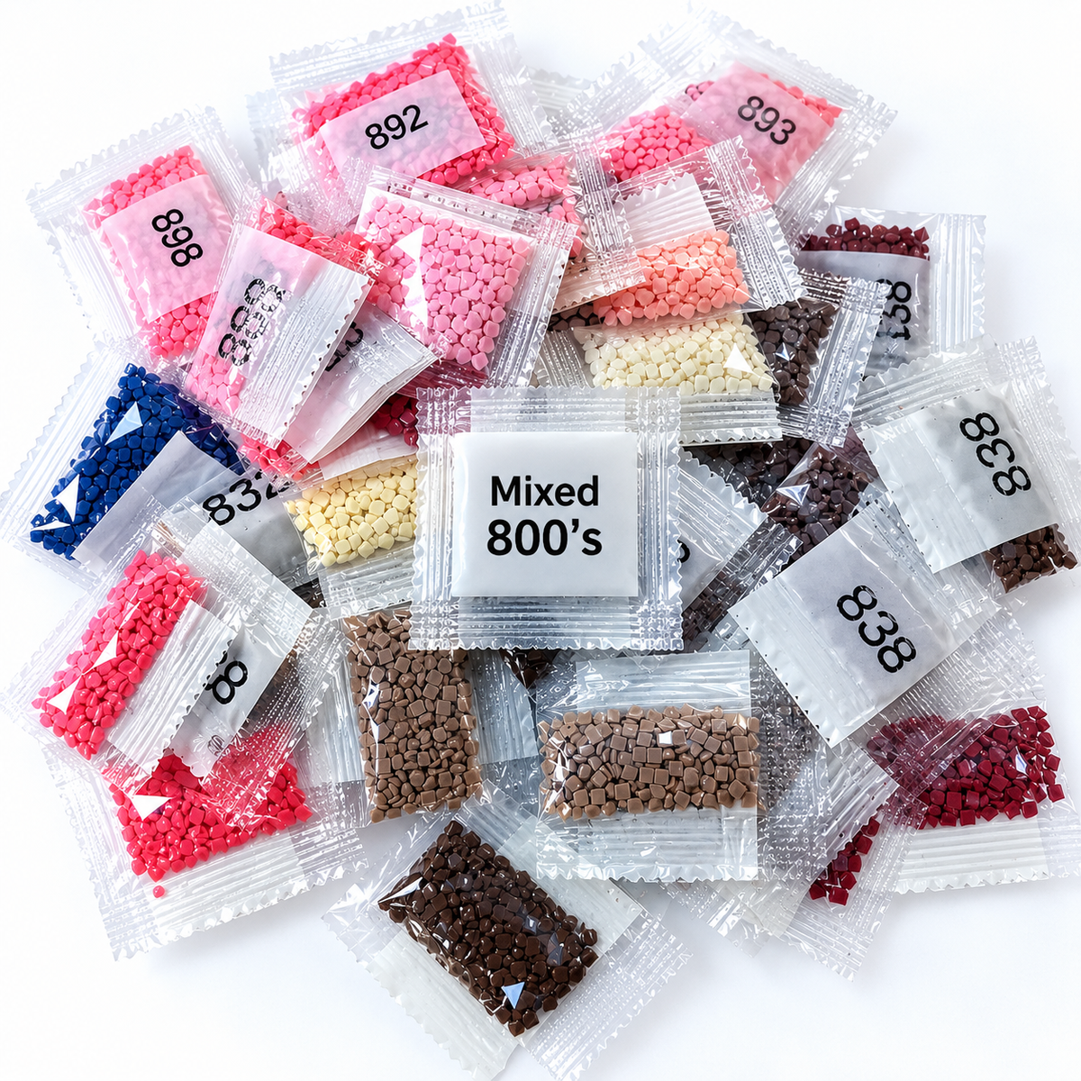 Mixed 800 Series Square Diamond Painting Drills – 48 Packs