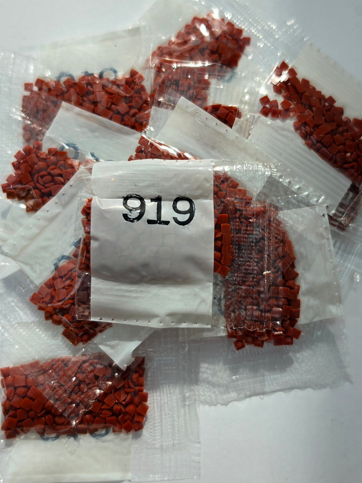 DMC 919 Square Diamond Painting Drills – 13 Packets – Red Copper