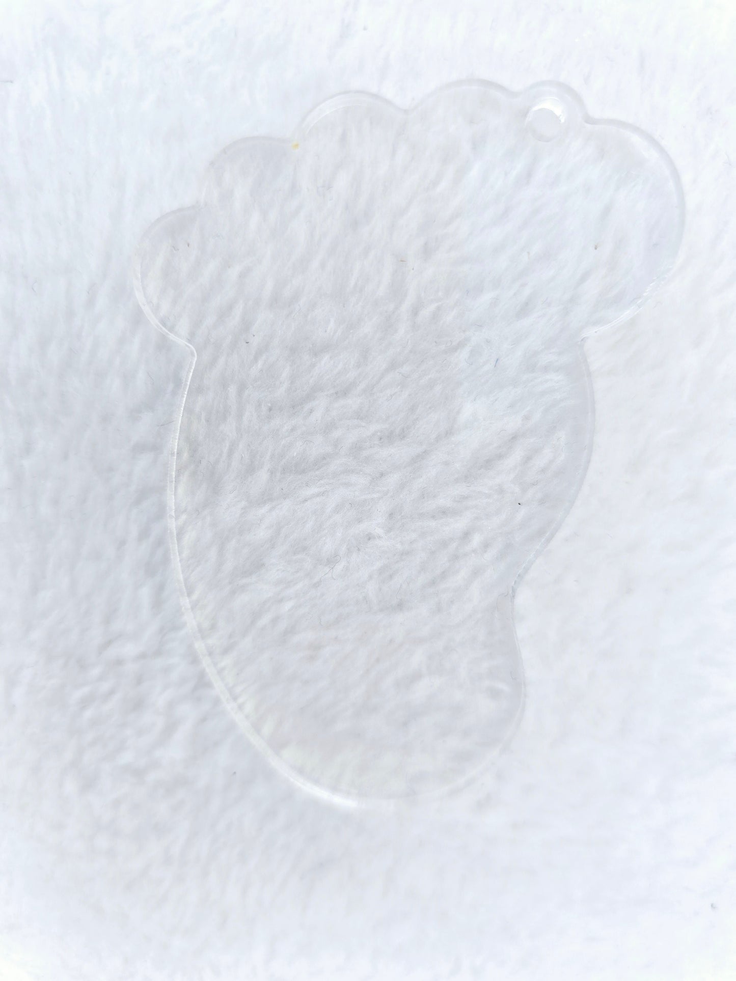 Acrylic Clear Foot keyring