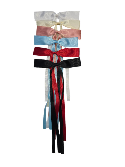 hair bow with long tails