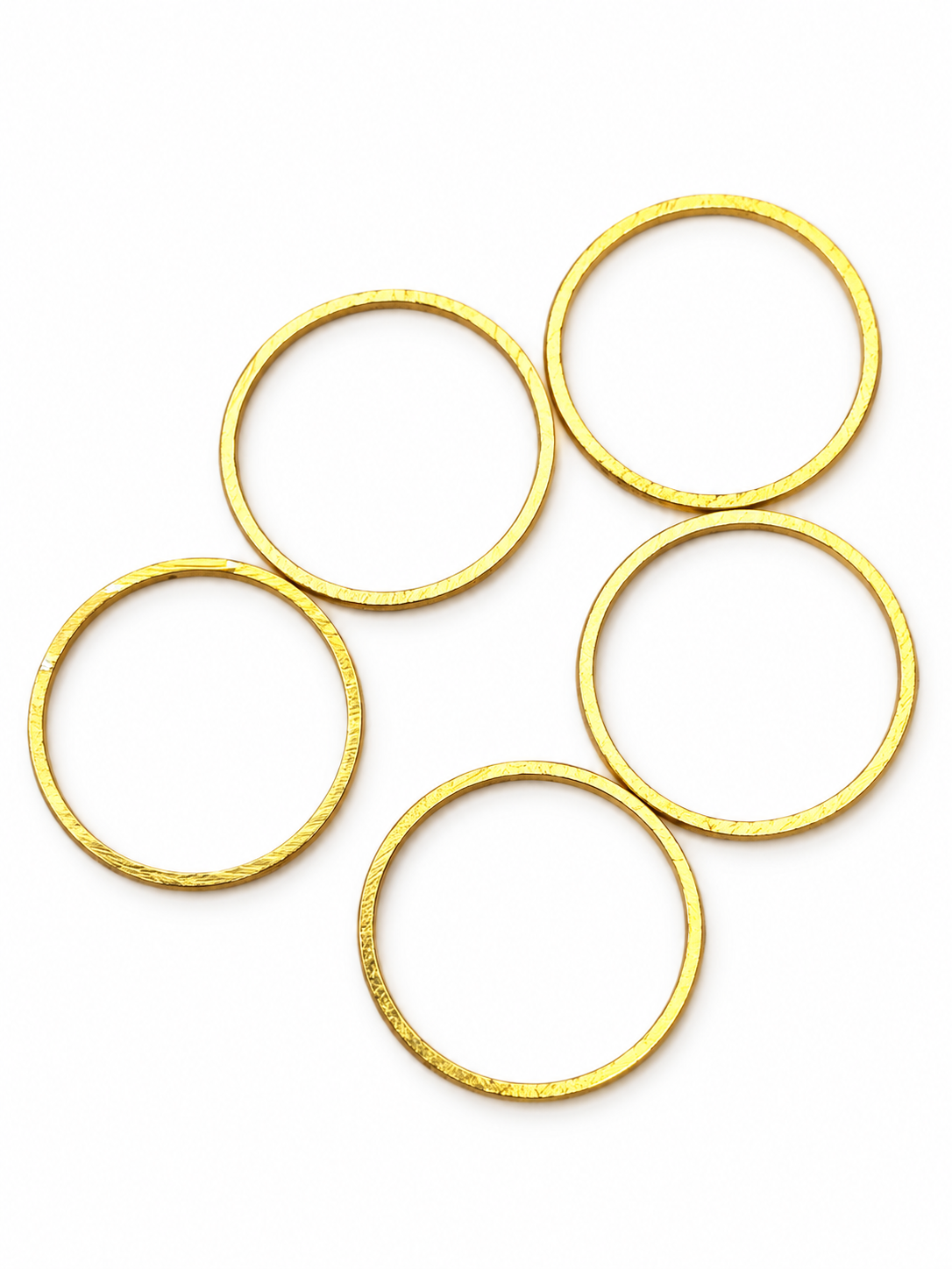 Gold Coloured Circular Bead Weaving Frames – 5 Pieces