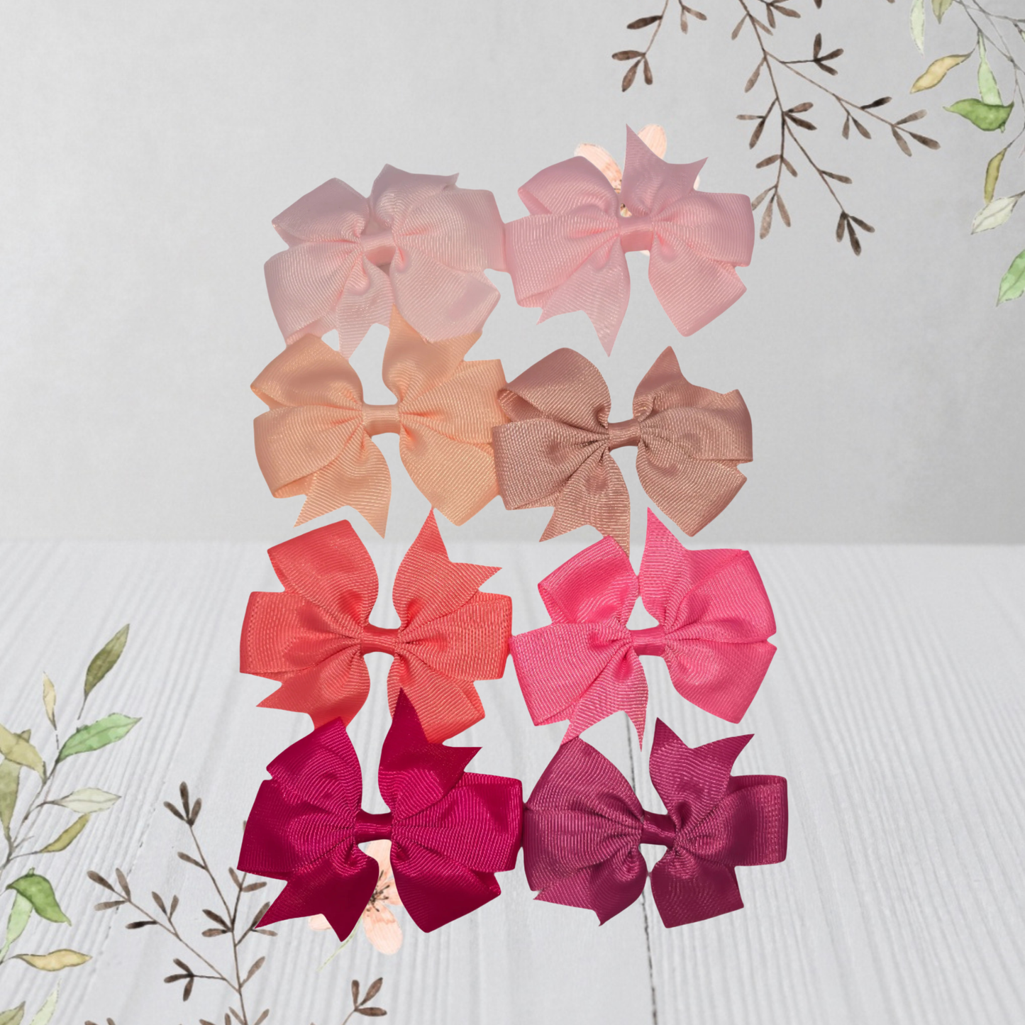 Small hair bows pinks