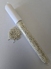 Bright Silver Colour Seed Beads