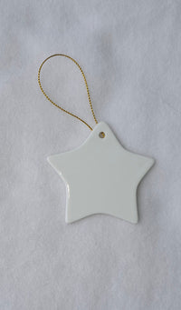 Ceramic Star Christmas Tree Decoration SUBLIMATION