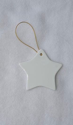 Ceramic Star Christmas Tree Decoration SUBLIMATION