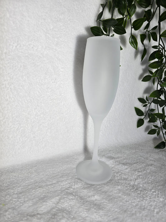 Champagne flute frosted glass