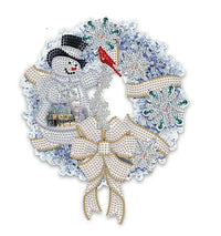 Diamond Art Snowman Wreath