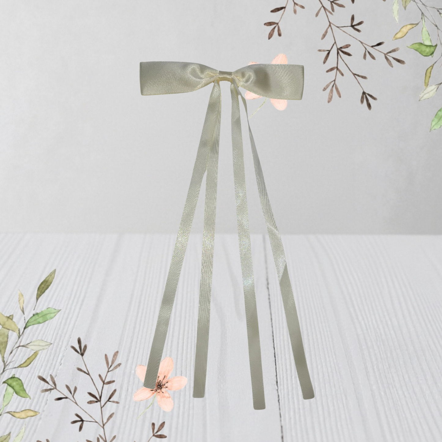 hair bow with long tails