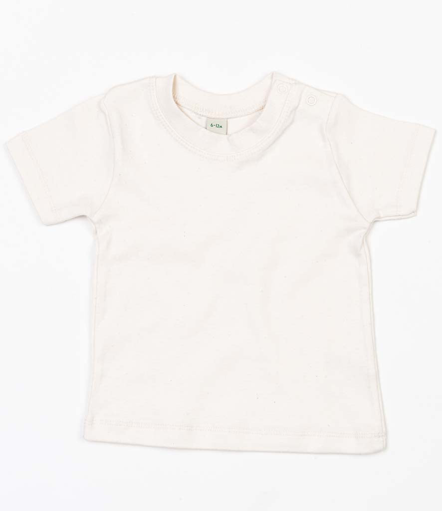 Natural T.Shirt with Poppers 0-18 months