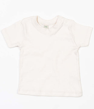 Natural T.Shirt with Poppers 0-18 months