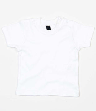 White T.Shirt With Poppers 0-18 months