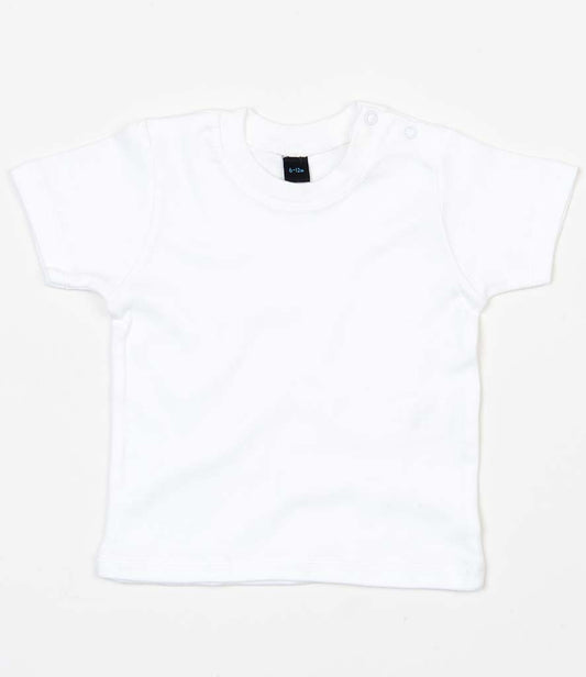 White T.Shirt With Poppers 0-18 months