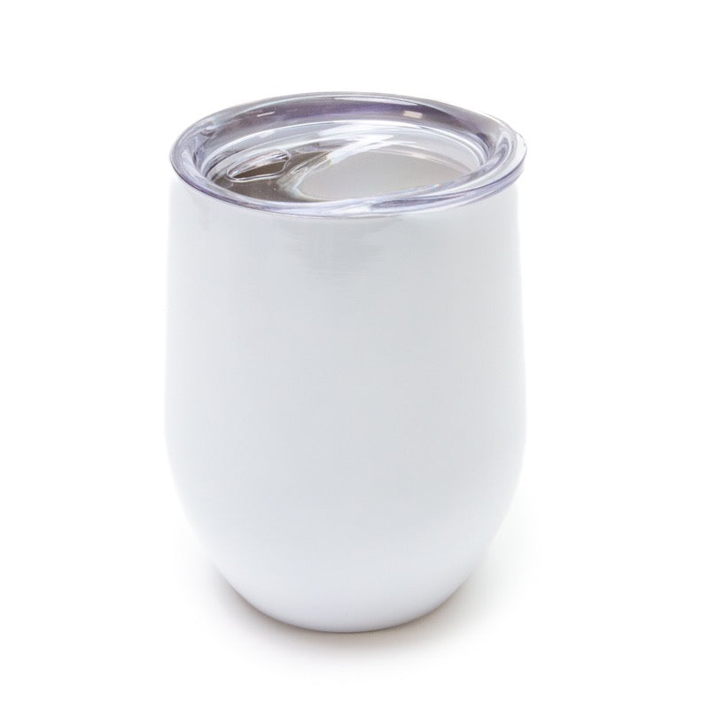 Stemless Wine Tumbler - White