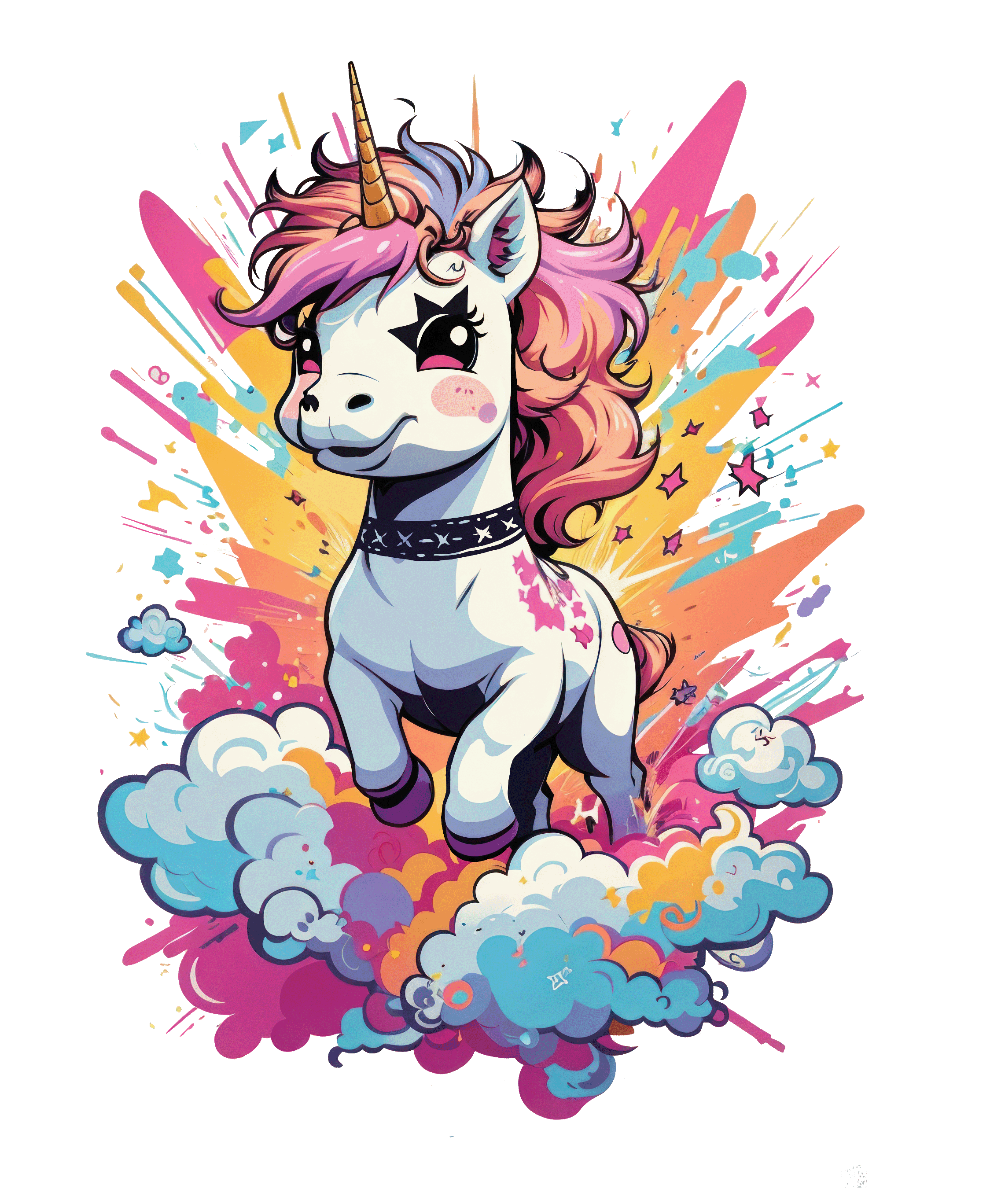 DTF TRANSFER -Unicorn in the Clouds