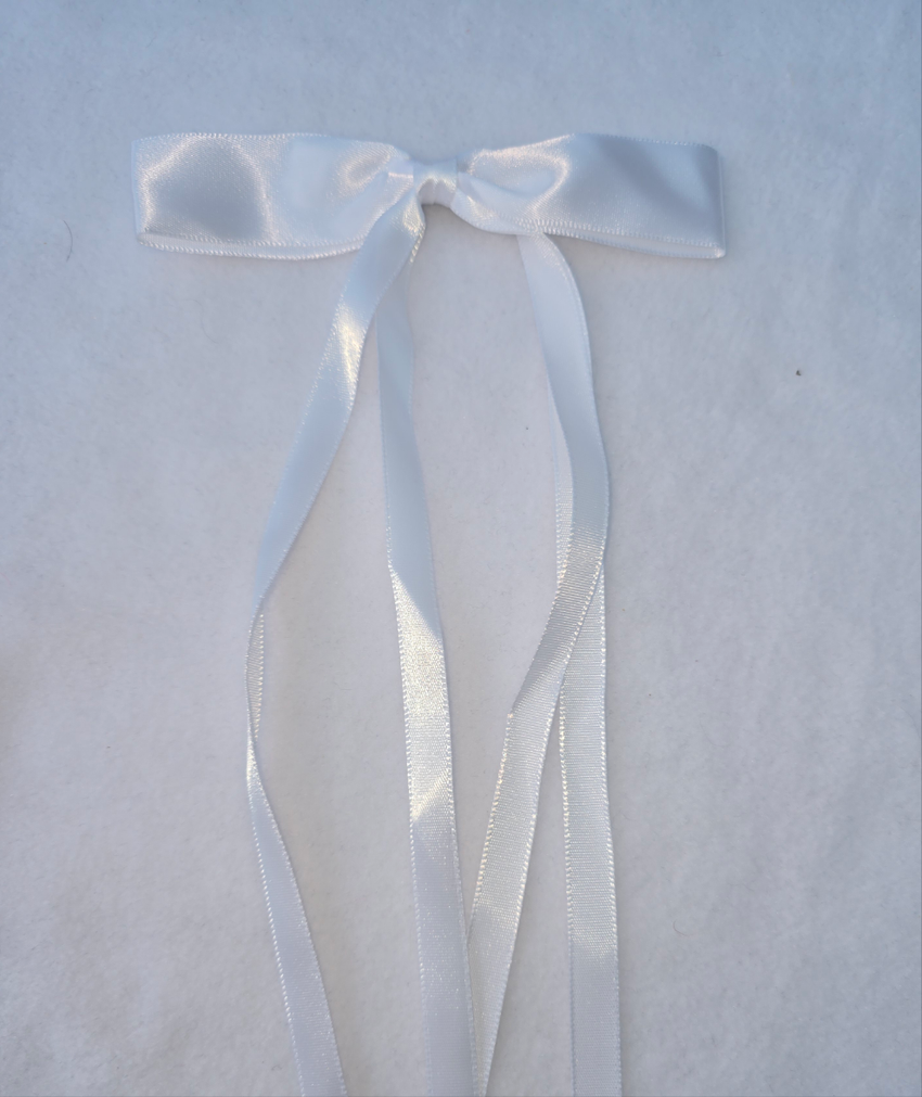 hair bow with long tails