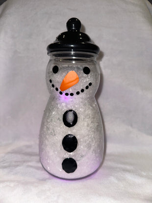 snowman sweet jar