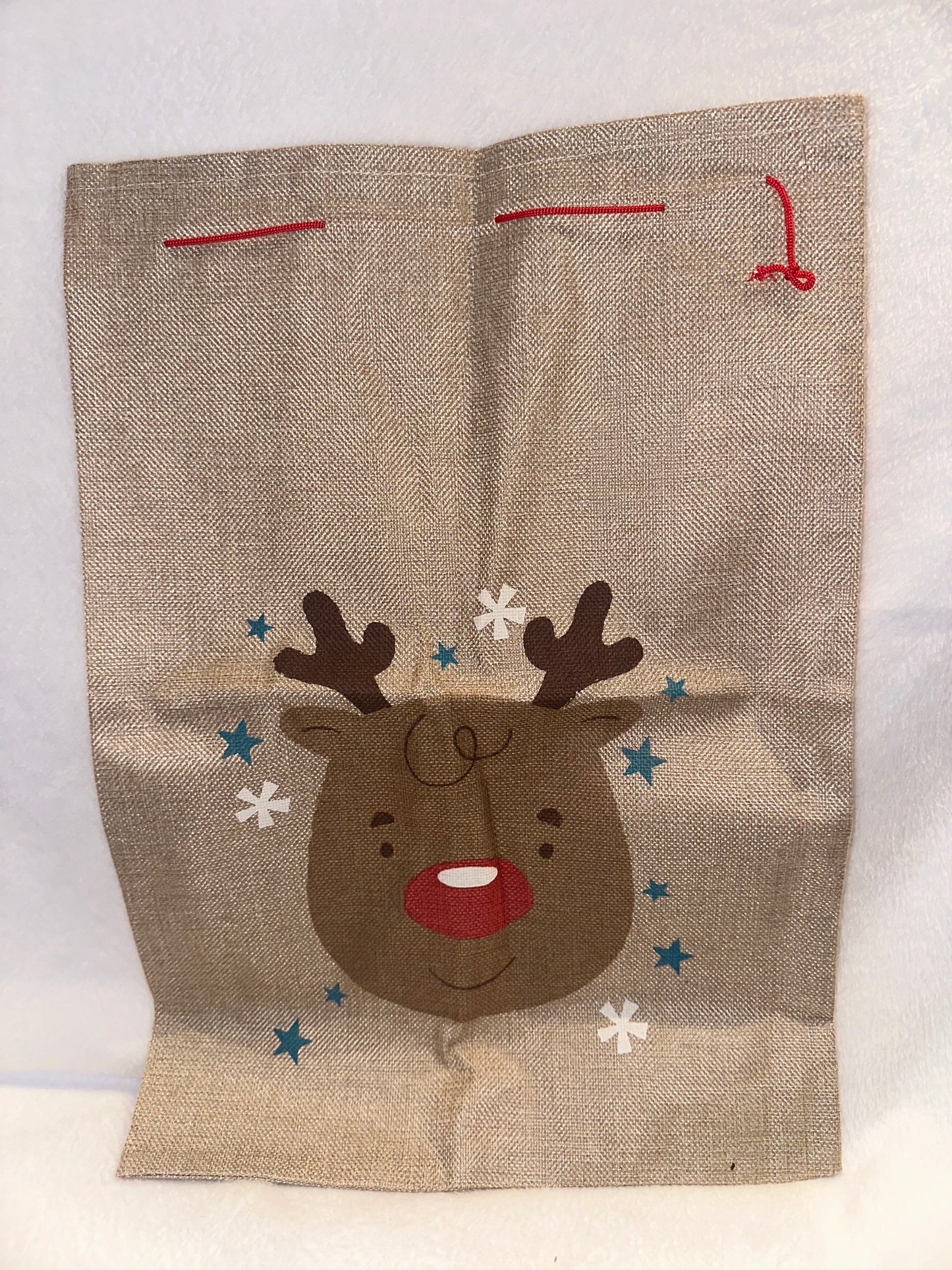 Reindeer Jute Gift Sack