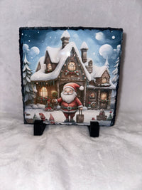 Christmas slate Santa's House