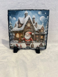 Christmas slate Santa's House