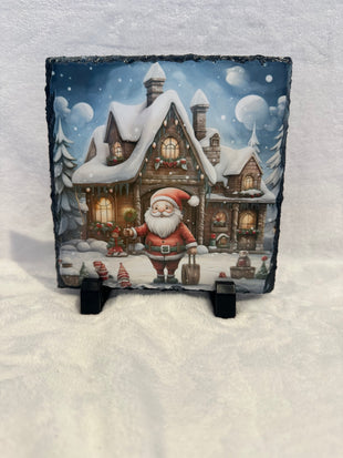 Christmas slate Santa's House